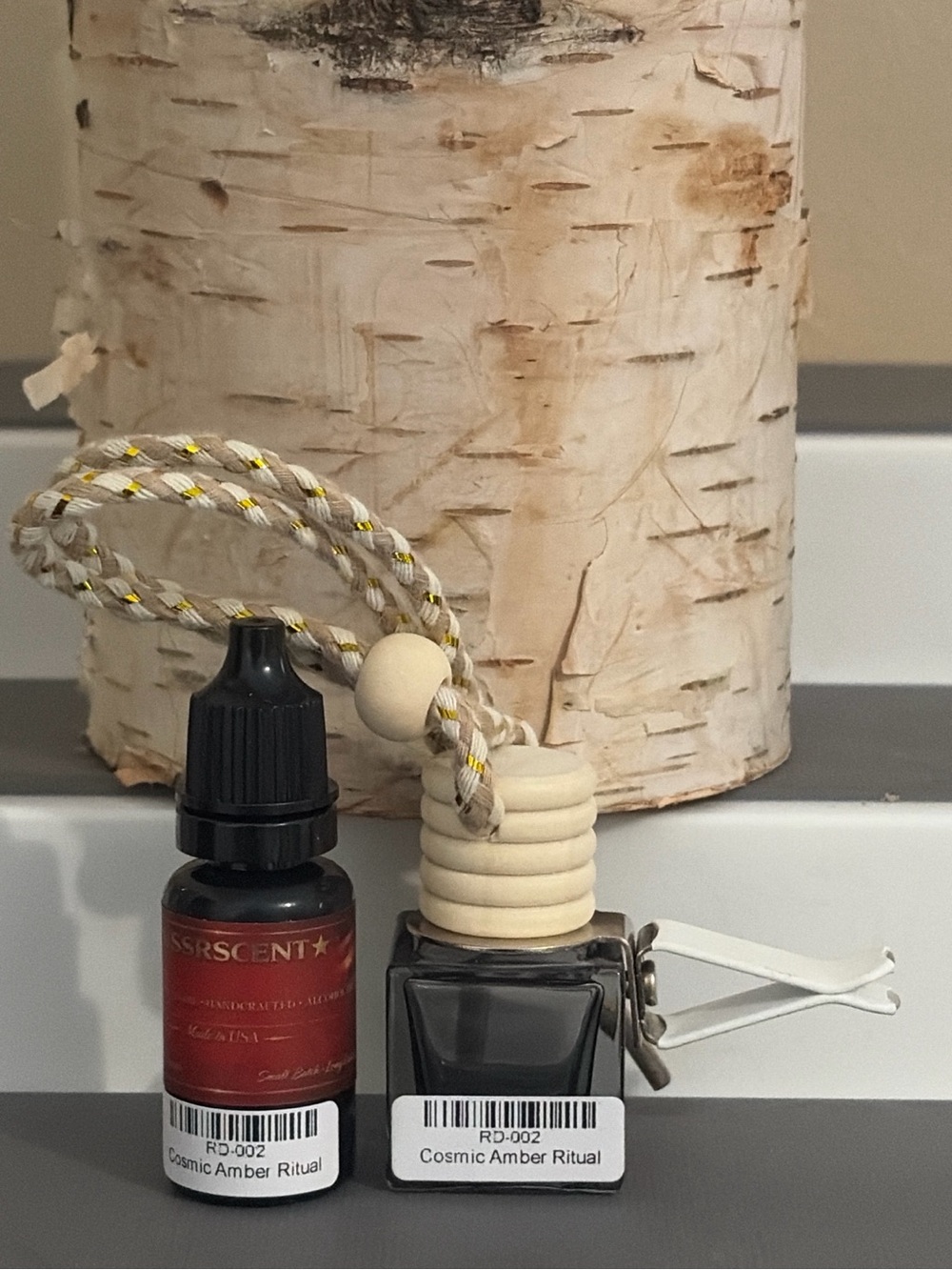 Cosmic Amber Ritual Car Diffuser Set With Fragrance Oil